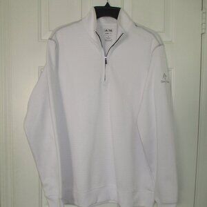 adidas Mens L/S "Quail Creek" C.C. (AZ) White 1/4 Zip Golf Sweater NWOT - M